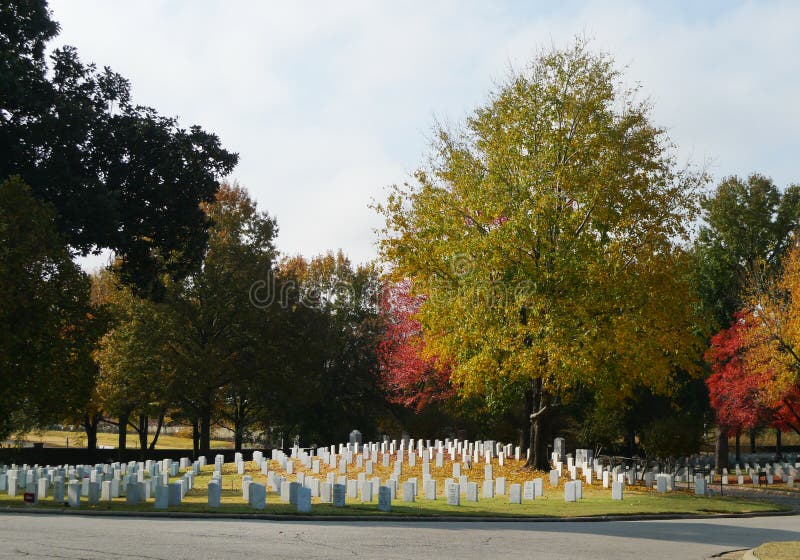 Fort Smith National Cemetery in autumn royalty free stock image Fort Smith National Cemetery in autumn royalty free stock image