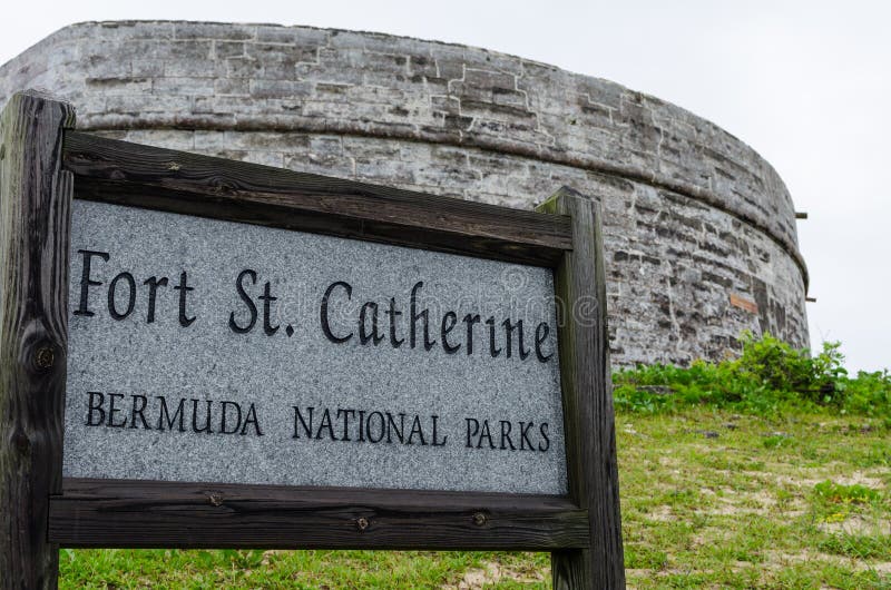 Fort St Catherine, St George Eiland, de Bermudas stock fotografie Fort St Catherine, St George Eiland, de Bermudas stock fotografie