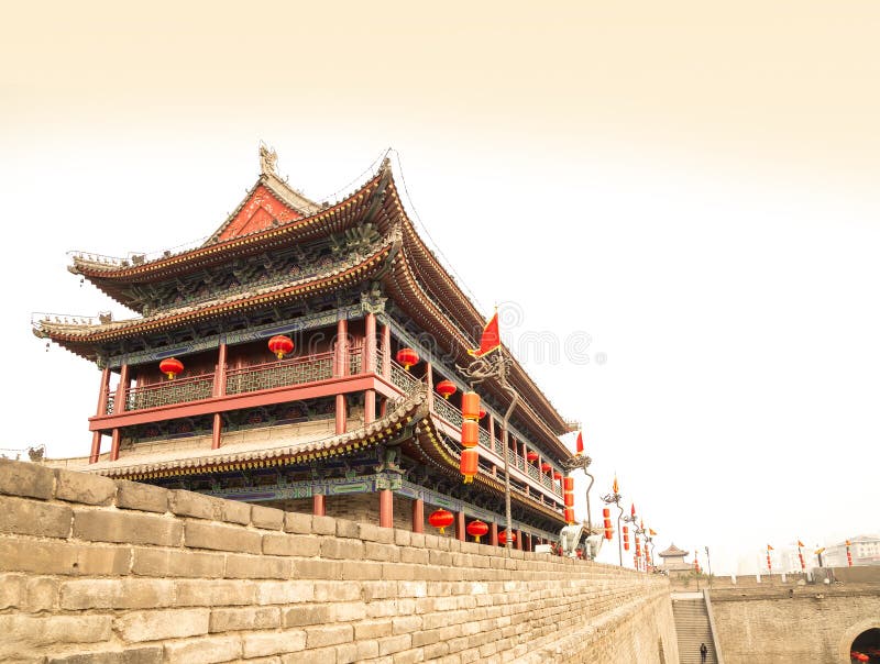 Fortalecimientos de Xian (Sian, Xi'an) una capital antigua de China fotografía de archivo libre de regalías Fortalecimientos de Xian (Sian, Xi'an) una capital antigua de China fotografía de archivo libre de regalías