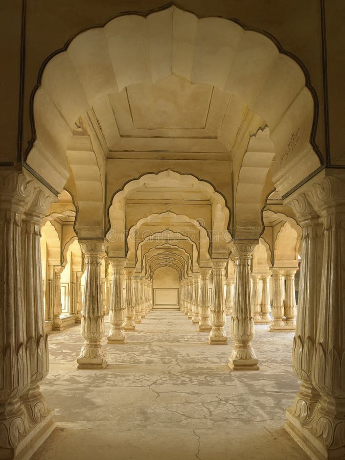 Forte ambarino - Jaipur - India fotos de stock royalty free Forte ambarino - Jaipur - India fotos de stock royalty free