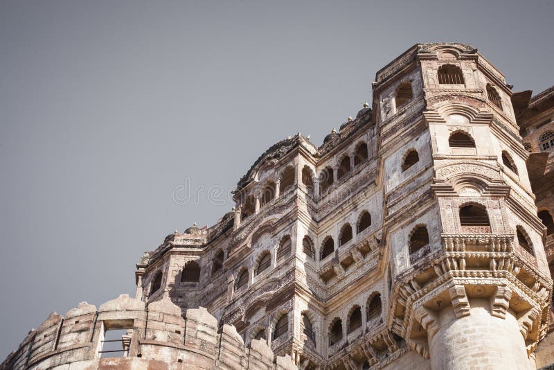 Forte de Mehrangarh em Jodhpur, Rjasthan, India fotografia de stock royalty free Forte de Mehrangarh em Jodhpur, Rjasthan, India fotografia de stock royalty free