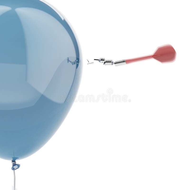 Forte pallone con il dardo rotto royalty illustrazione gratis Forte pallone con il dardo rotto royalty illustrazione gratis