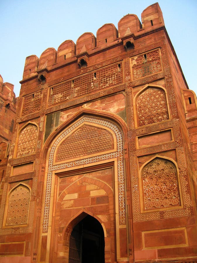 Entrance gate of the Red Fort in Agra, India. Entrance gate of the Red Fort in Agra, India