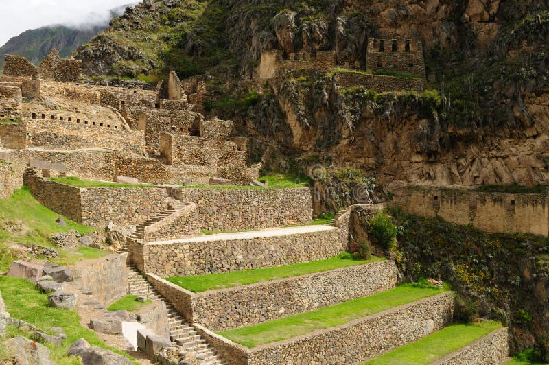 Fortecznego inka ollantaytambo Peru święta dolina