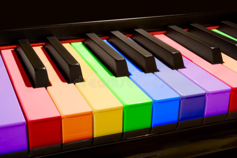 Fortepianowa rainbow fotografia royalty free