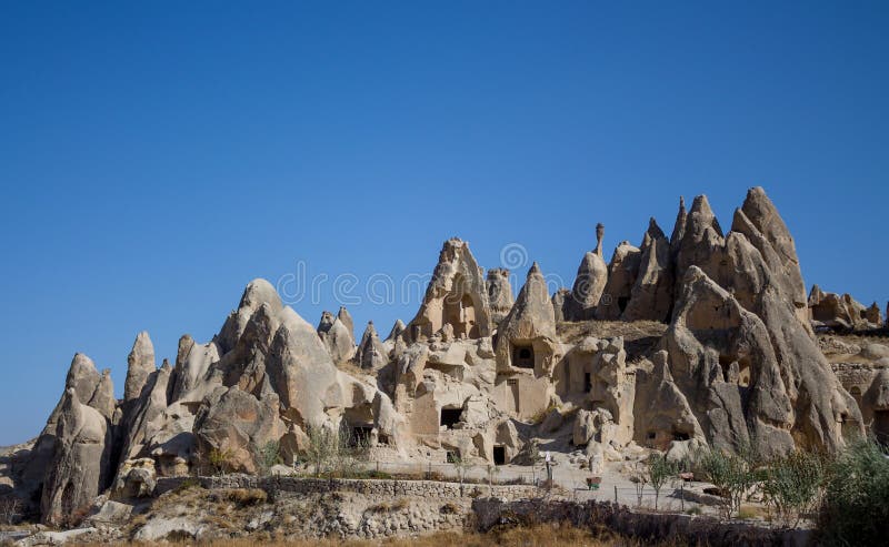 Forteresse de ville de caverne dans Cappadocia photographie stock libre de droits Forteresse de ville de caverne dans Cappadocia photographie stock libre de droits