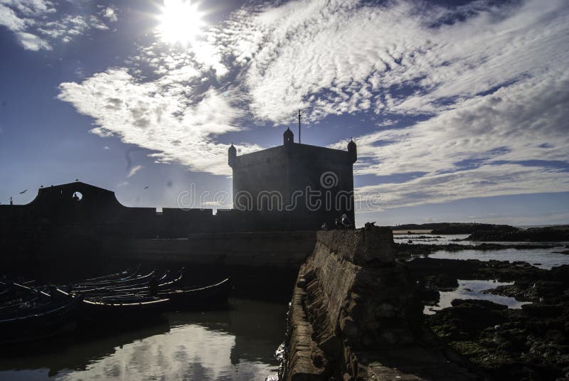 Forteresse sur la côte du Maroc image libre de droits Forteresse sur la côte du Maroc image libre de droits