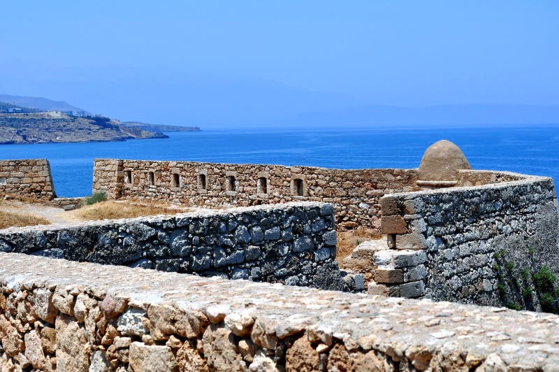 Fortetza: Venetianische Festung in Rethymno, Kreta. stockbild Fortetza: Venetianische Festung in Rethymno, Kreta. stockbild