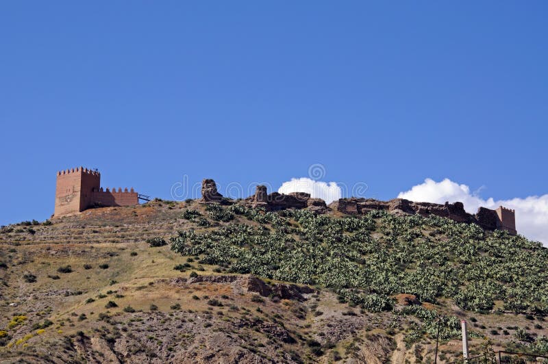 Fortezza araba, Tabernas, Spagna. immagine stock Fortezza araba, Tabernas, Spagna. immagine stock
