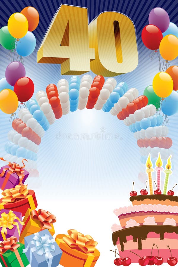 Fortieth birthday poster