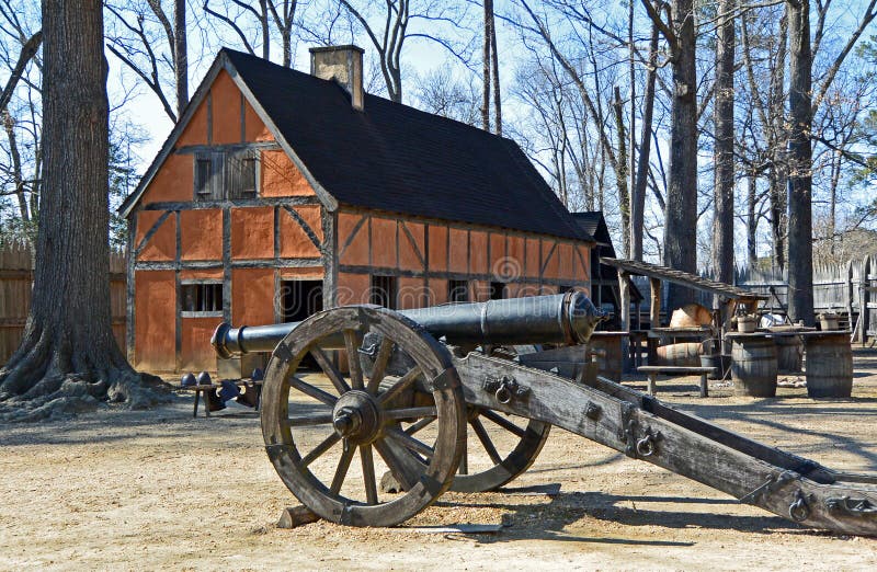 Fortificazione del colonizzatore, stabilimento di Jamestown, Williamsburg, la Virginia