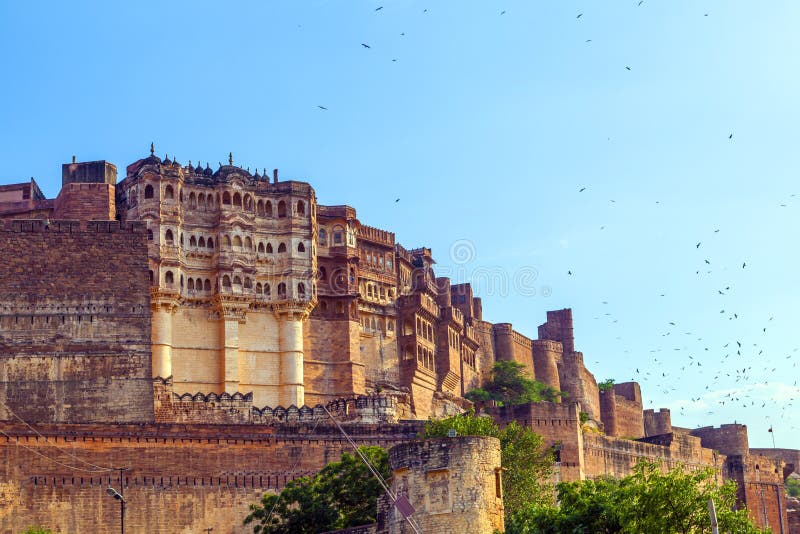Fortificazione di Meherangarh Jodhpur - in India immagini stock libere da diritti Fortificazione di Meherangarh Jodhpur - in India immagini stock libere da diritti