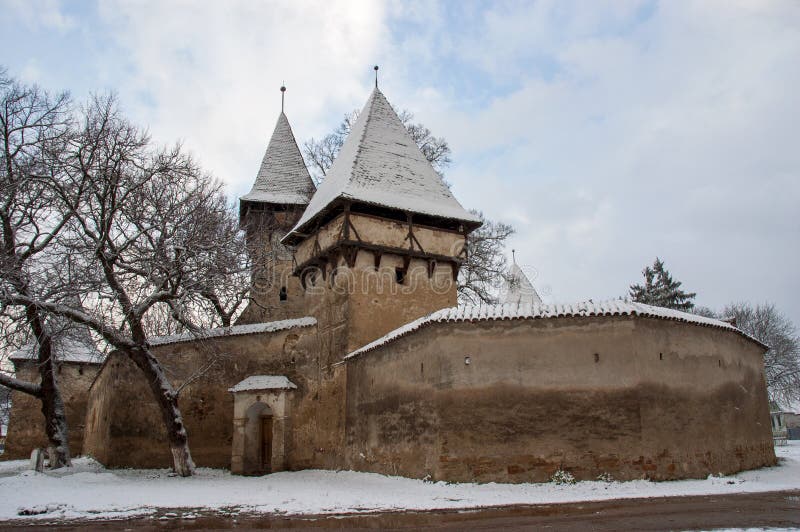 The fortified evangelical church from Cincsor  Brasov County  Romania