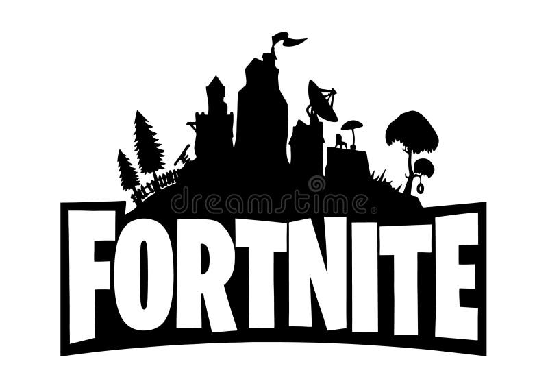 fortnite logo on a white background vector format available ai royalty free illustration - fortnite silhouette vector