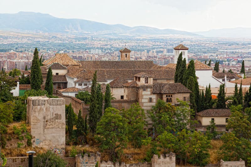 Fortress of Alhambra, Granada, Spain royalty free stock photo Fortress of Alhambra, Granada, Spain royalty free stock photo