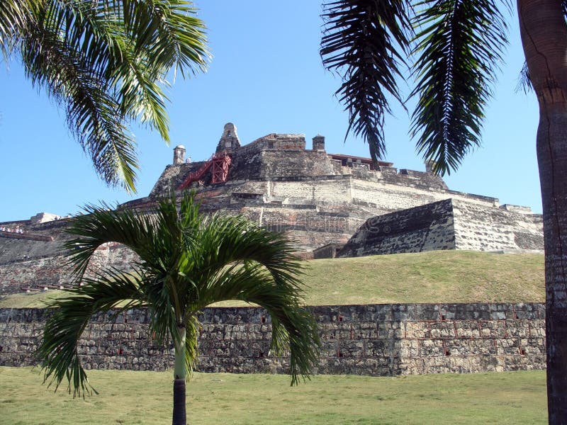 Fortress in Cartagena Colombia stock photos