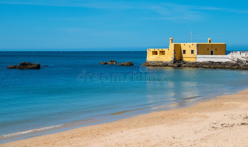 Fortress of Giribita, a 18th century fortress located on the right bank of the Tagus River in Paco de Arcos, Lisbon, Portugal.