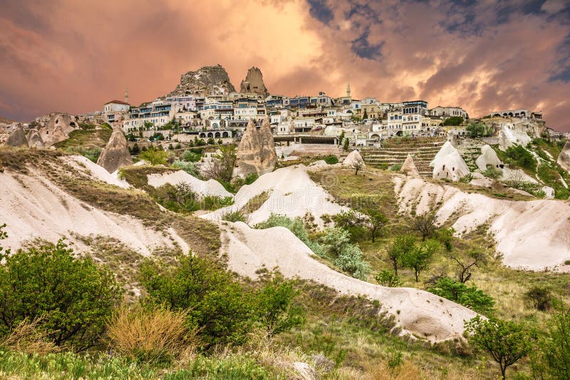 Fortress Uchisar in Cappadocia, Turkey. Landscape fortress uchisar stock images, royalty-free photos and pictures