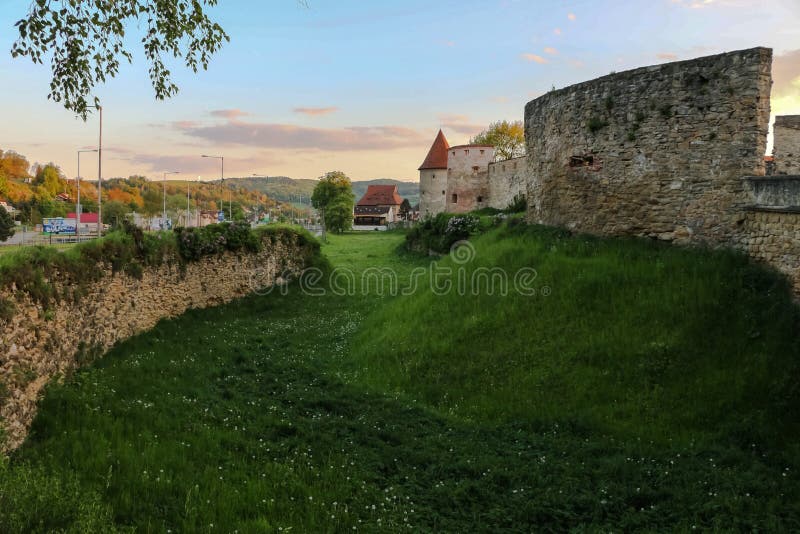 Pevnostní zdi starého města Bardejov na Slovensku.