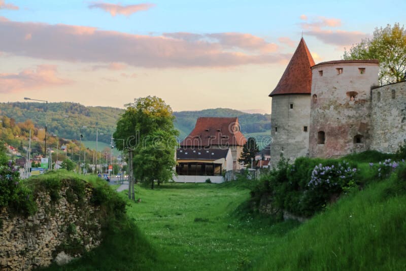 Fortress walls of the old town of Bardejov in Slovakia.