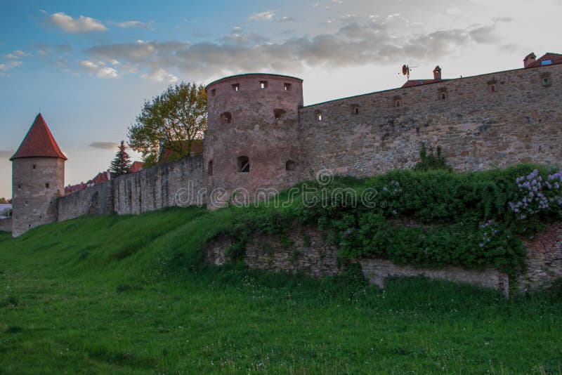 Fortress walls of the old town of Bardejov in Slovakia.