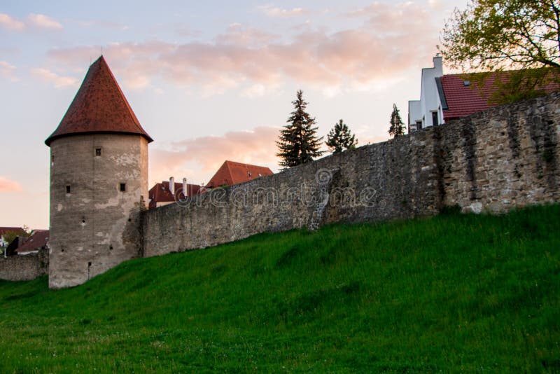 Pevnostní zdi starého města Bardejov na Slovensku.