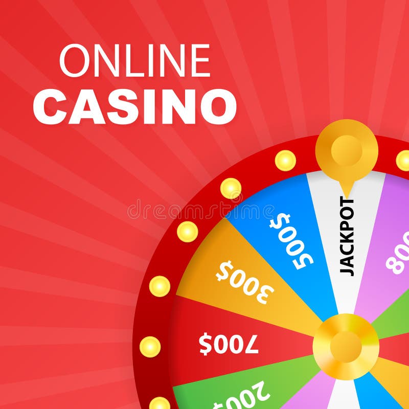 Roda de sorte ou fortuna colorida roda de jogo online casino banner para  internet casino grande vitória conceito vetor ilustração