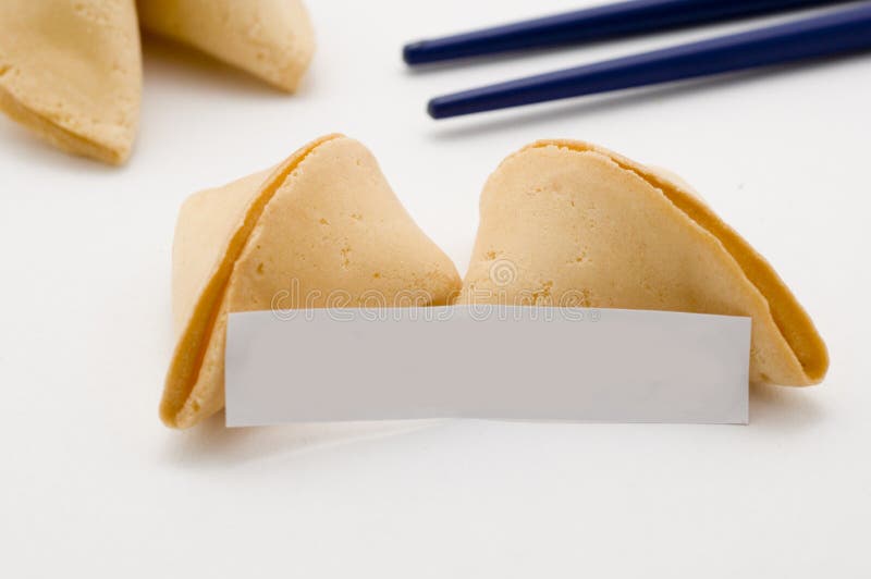 Fortune Cookies and Blank Message Stock Photo Image of notes, lottery