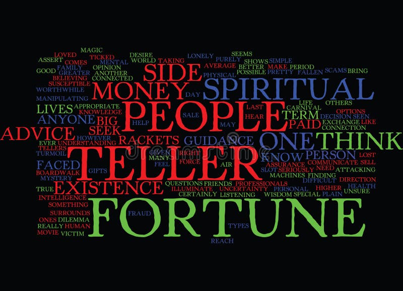 Fortune Teller Text Background Word Cloud Concept Stock Illustration
