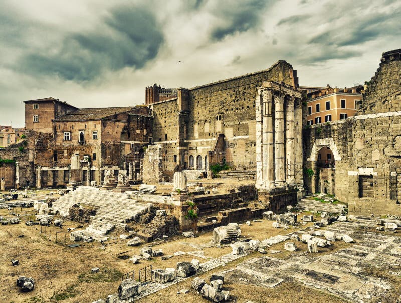 The Forum Of Augustus In Rome, Italy Ancient Romans history remains