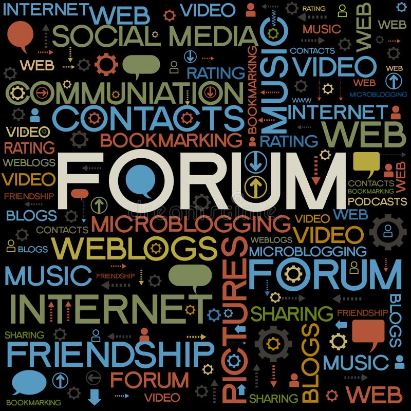 Background Social Network Blue Stock Vector - Illustration of