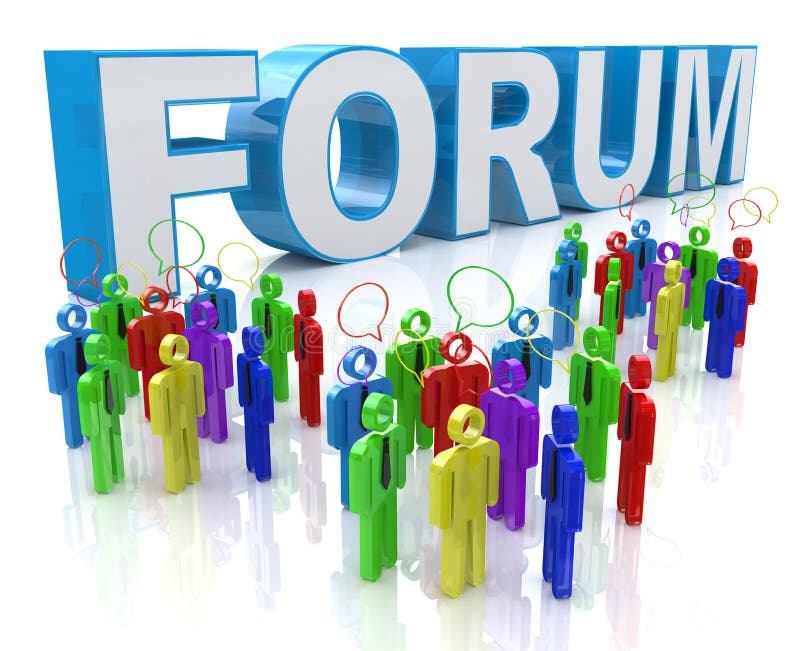 Forum Group Discussion stock illustration