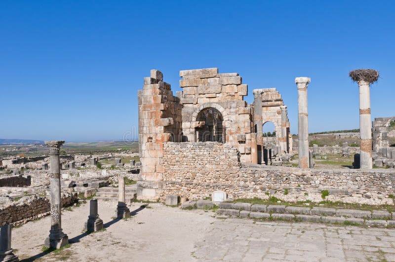 Forum Therms at Volubilis, Morocco Stock Image - Image of culture ...