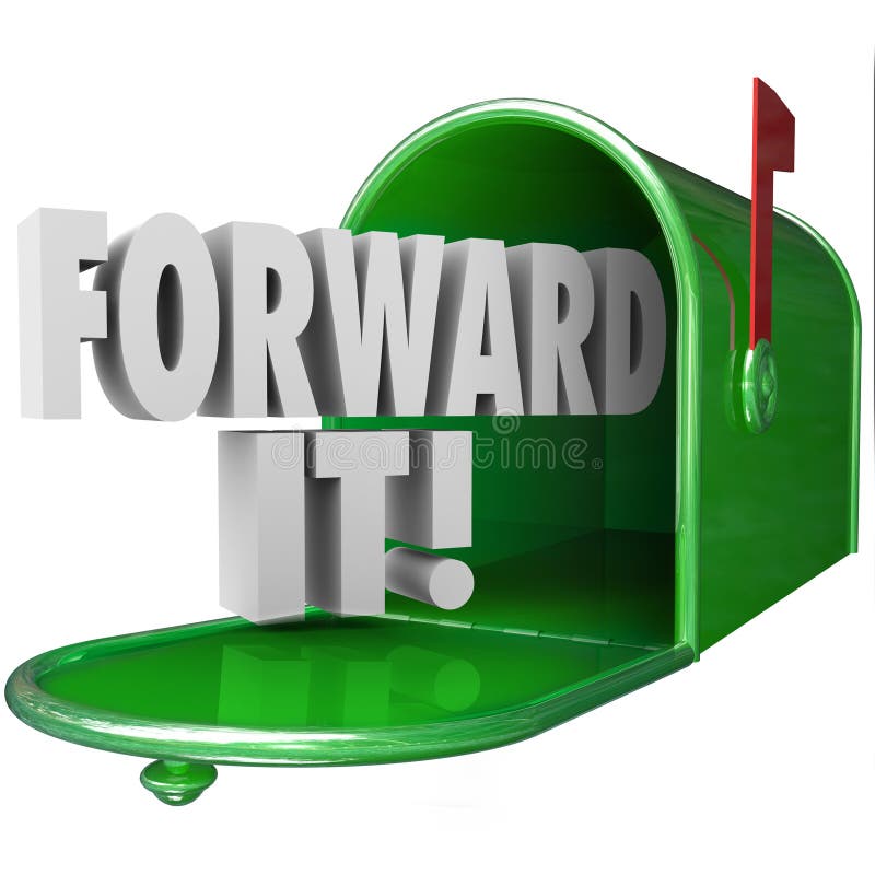 Forward It 3d Words Mailbox Message Send Deliver Communication