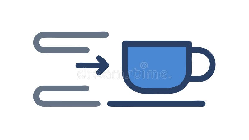 Forward Motion Teacup for Progress Dynamic Movement, vector design Generative AI royalty free illustration