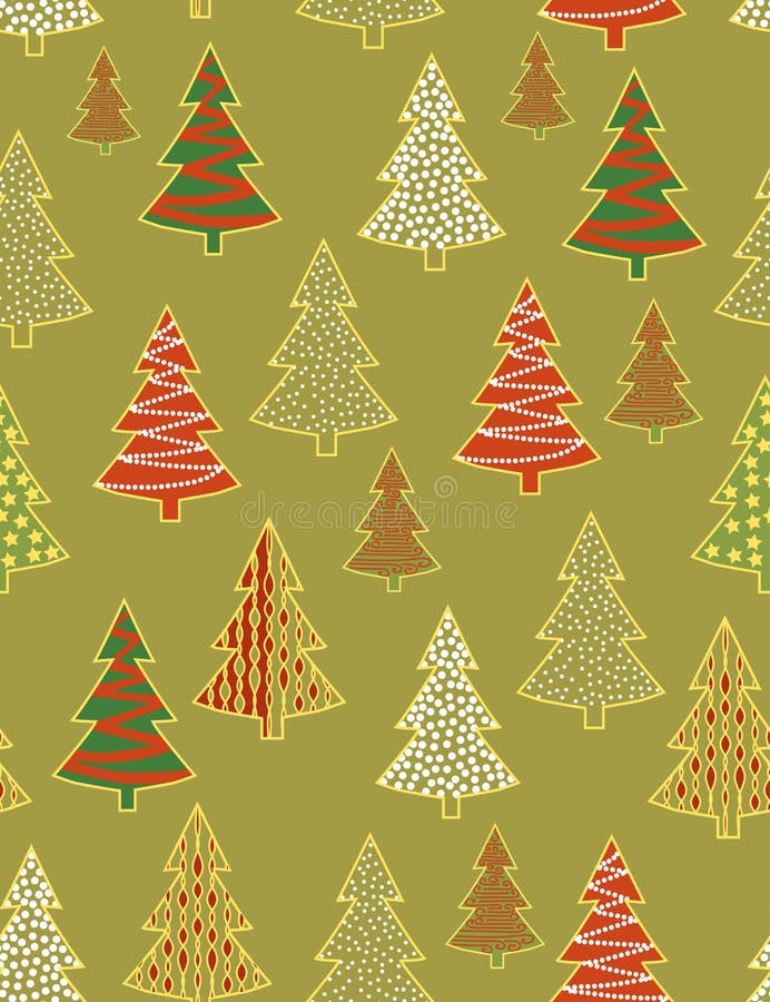 Forêt de Noël - configuration sans joint illustration de vecteur Forêt de Noël - configuration sans joint illustration de vecteur