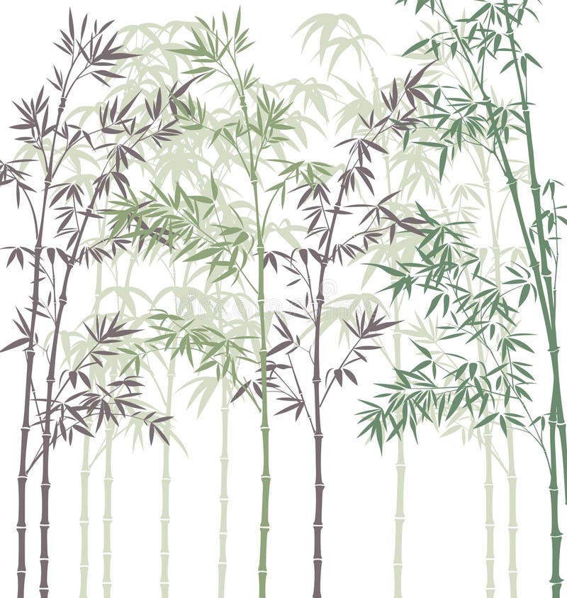 Forêt en bambou illustration de vecteur