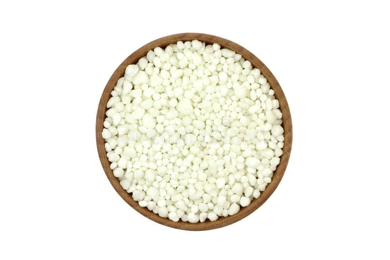 Fosfata użyźniacza granule w drewnianym pucharze fotografia royalty free Fosfata użyźniacza granule w drewnianym pucharze fotografia royalty free