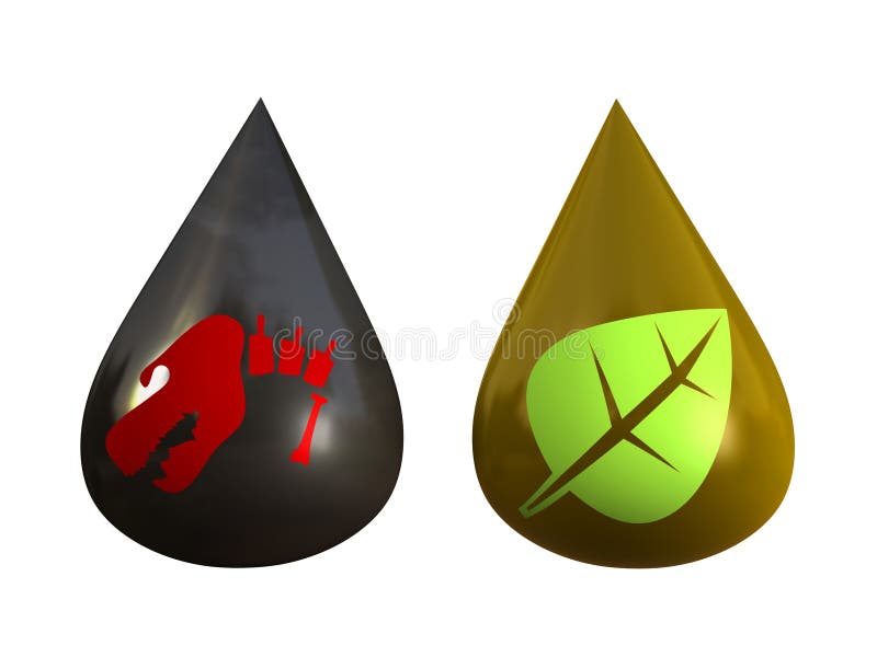 Fossil and Alternative Fuel vector illustration