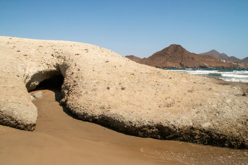 Fossil Dune on Los Genoveses Beach in San José Almería Spain Stock Photo Image of