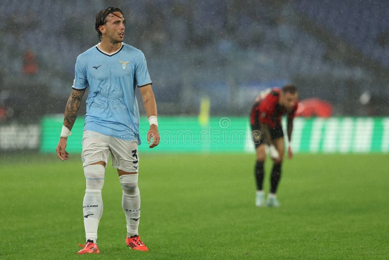 Fotboll : uefa europa league ss lazio vs ogc nice at Olympic stadion in rome den 3 oktober 2024 royaltyfri foto