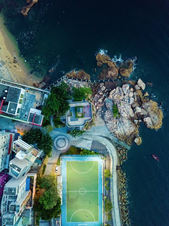 Fotbolldomstol vid havet royaltyfria foton Fotbolldomstol vid havet royaltyfria foton