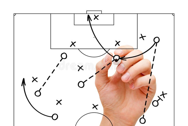 Fotbolllagledare Game Strategy royaltyfri bild Fotbolllagledare Game Strategy royaltyfri bild