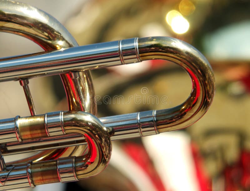 Foto astratta del brass band fotografia stock Foto astratta del brass band fotografia stock
