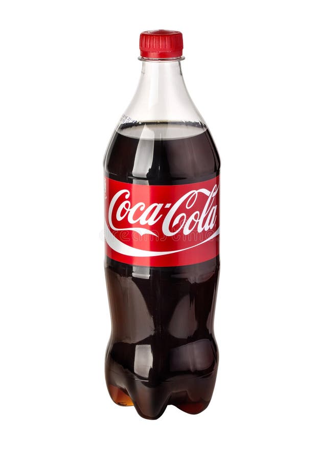 Foto av cocaen - isolerad plast- flaska för cola royaltyfri fotografi