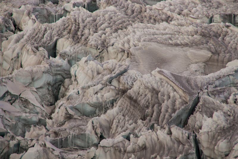 Foto av en kaotisk glaciär arkivfoto Foto av en kaotisk glaciär arkivfoto