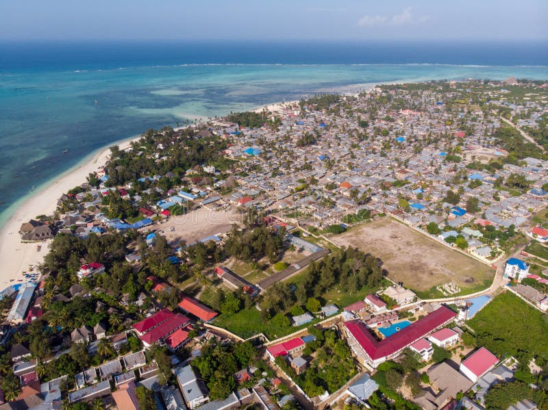 Aerial Drone photo of North Coast of Zanzibar island. Aerial Drone photo of North Coast of Zanzibar island.