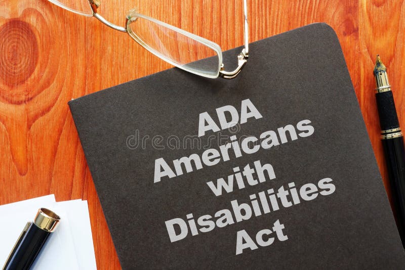 Foto concettuale che mostra il testo stampato americano con disabilità act ada