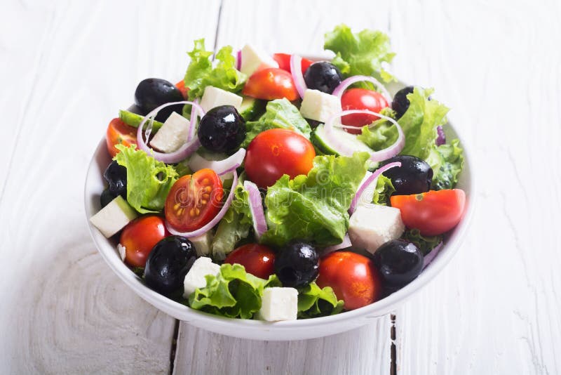 Foto da salada grega fresca imagem de stock royalty free Foto da salada grega fresca imagem de stock royalty free