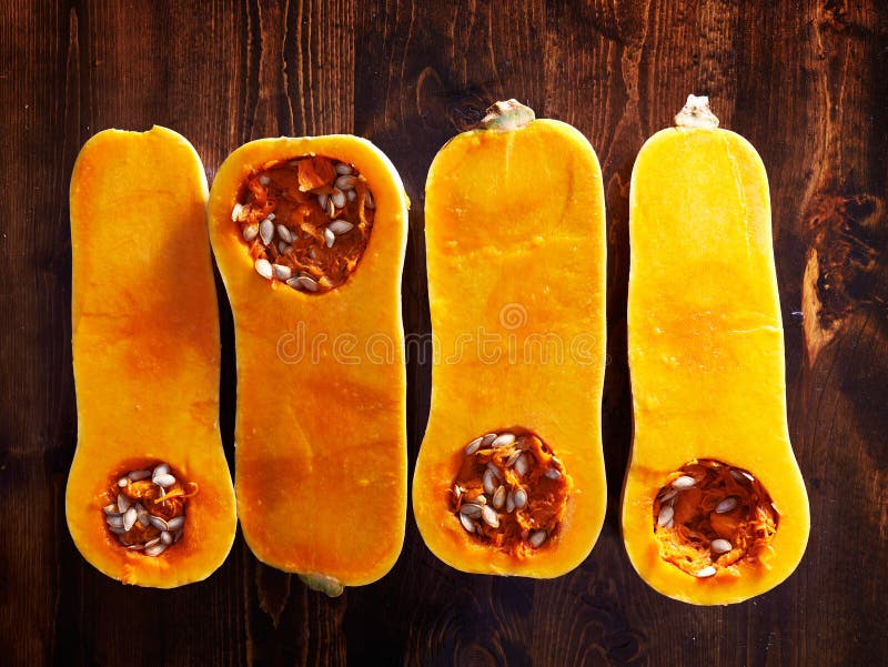 Foto de arriba de la calabaza moscada imagen de archivo